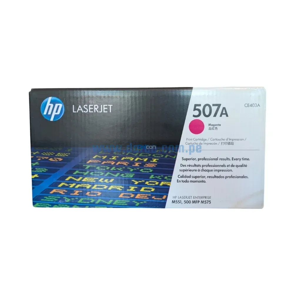 Toner HP CE403A (507A) LaserJet M551, M575, M570 Magenta - Imagen 3