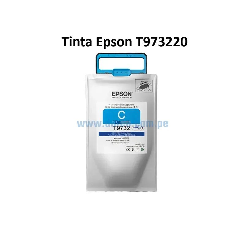 Tinta Epson T973220 (T9732) WorkForce Pro WF-C869R / PX-S7070X Cyan - Imagen 3