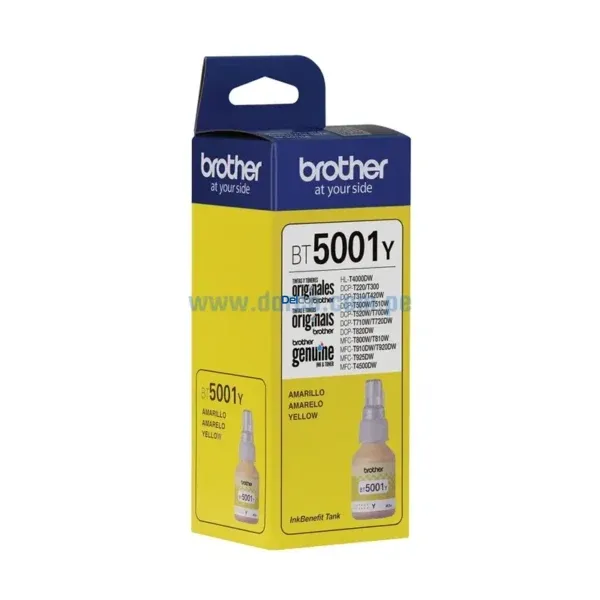 Botella De Tinta Brother BT5001Y Yellow DCP-T420W / MFC-T4500DW 48.8ml - Imagen 2