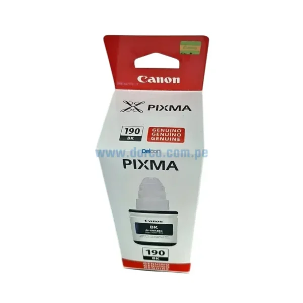 Botella De Tinta Canon GI-190BK G3100 / G2100 / G1100 Negro - Imagen 2