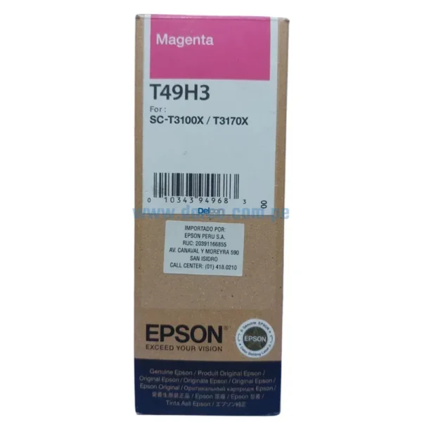 Botella De Tinta Epson T49H300 Magenta SC-T3100X, SC-T3170X