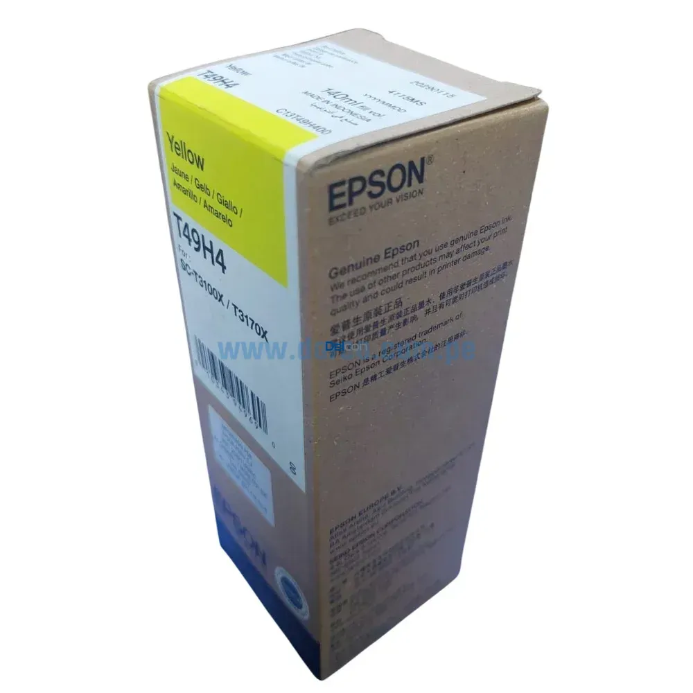 Botella De Tinta Epson T49H400 Yellow SC-T3100X, SC-T3170X - Imagen 2