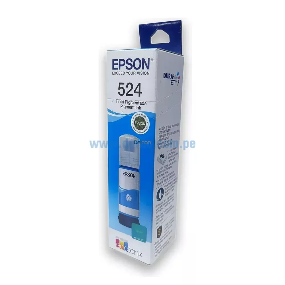 Tinta Epson T524220 (524) L15150 / L15160 Cyan 17.26 ml. - Imagen 3