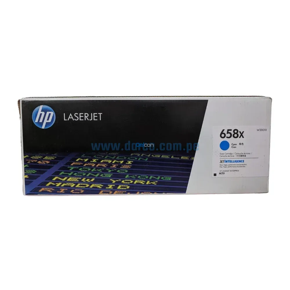 Toner Hp W2001X (658X) LaserJet M751 Cyan 28,000 Paginas