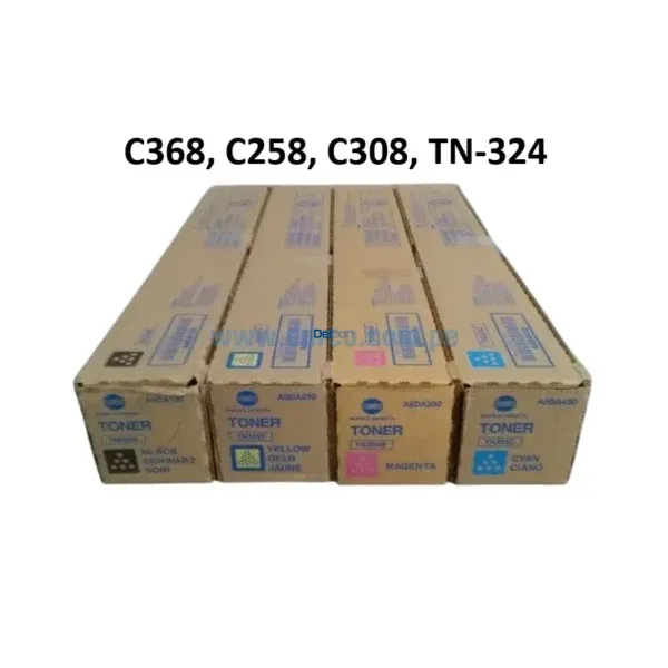 Kit De Toner Konica Minolta Bizhub C368, C258, C308, TN-324 - Imagen 2