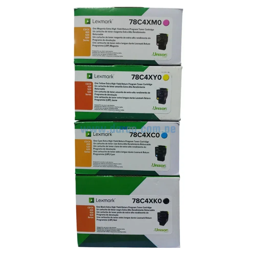 Toner Lexmark CX622, CX522, 78C4XK0, 78C4XC0, 78C4XY0, 78C4XM0 - Imagen 3