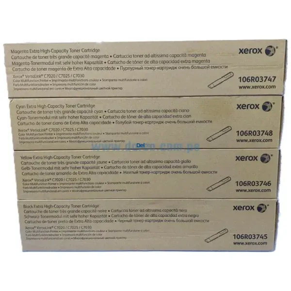 Toner xerox C7020 / C7025 / 7030 Black, Cyan, Magenta, Yellow - Imagen 3