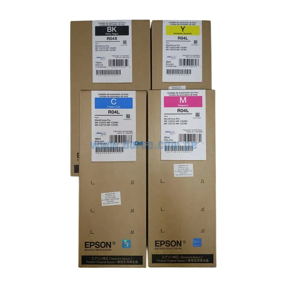 Kit Tinta Epson R04X R04L Para WF C5210 / C5290 Original
