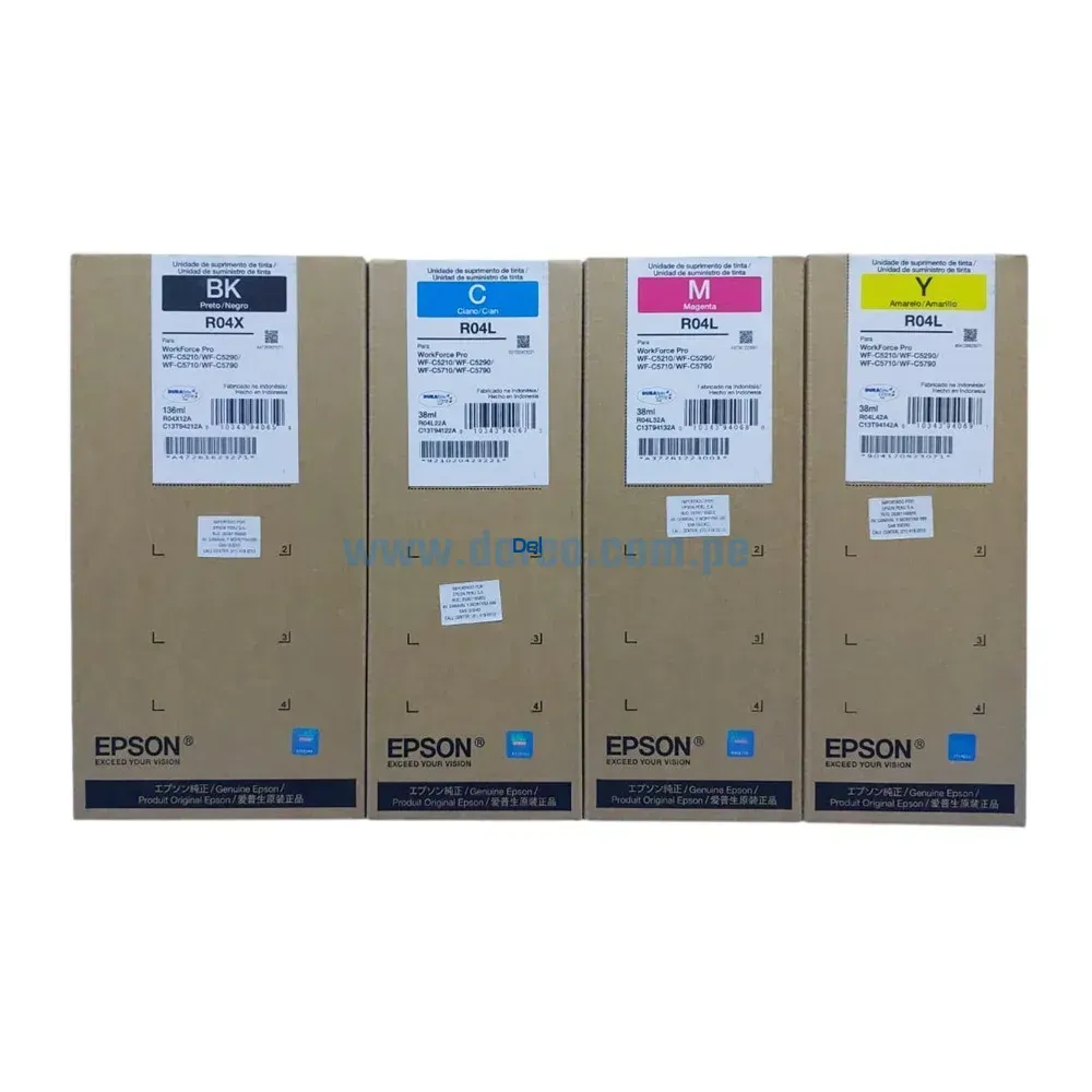 Kit Tinta Epson R04X R04L Para WF C5210 / C5290 Original - Imagen 2