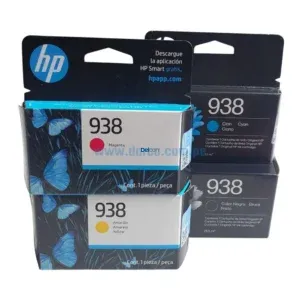 Kit Tinta Hp OfficeJet 938 (OJP 9130) 9110 / 9130 / 9730 Negro, Cyan, Magenta, Yellow