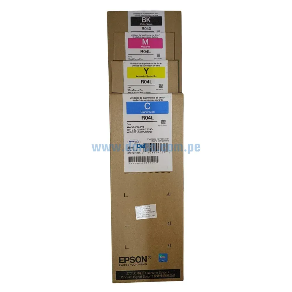 Kit Tinta Epson R04X R04L Para WF C5210 / C5290 Original - Imagen 3