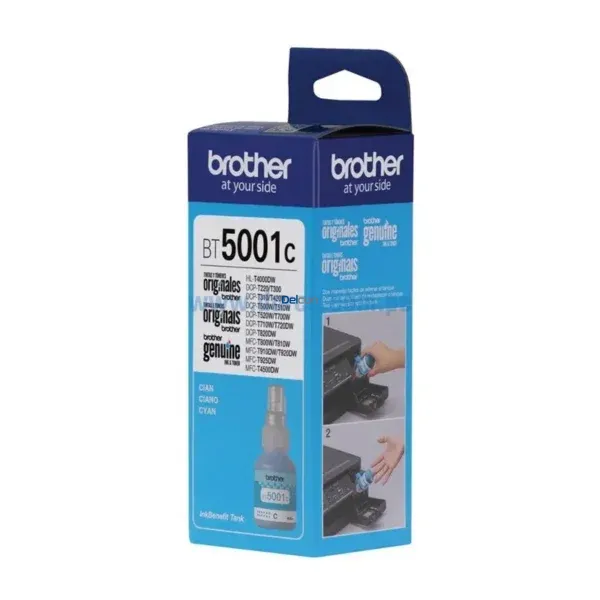 Botella De Tinta Brother BT5001C Cyan DCP-T420W / MFC-T4500DW 48.8ml - Imagen 2