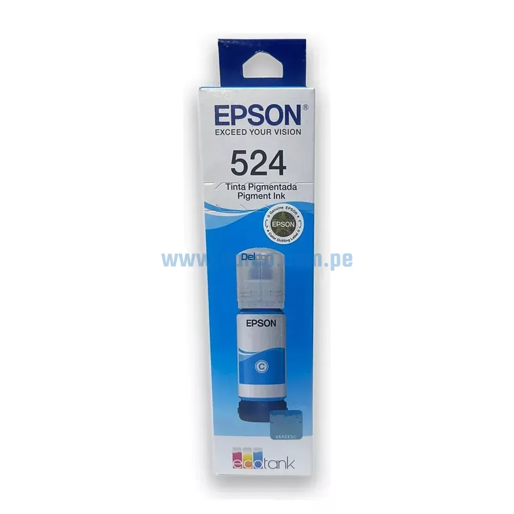 Tinta Epson T524220 (524) L15150 / L15160 Cyan 17.26 ml.