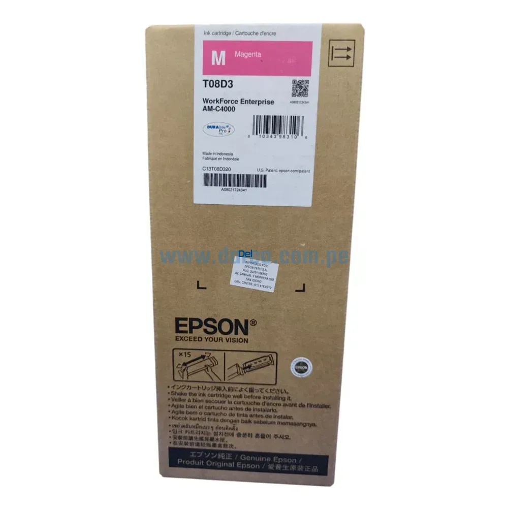 Tinta Epson T08D320 (T08D3) WorkForce Enterprise AM-C4000 Magenta
