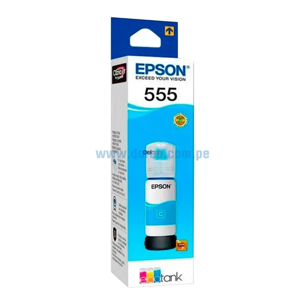 Tinta Epson T555220-AL (555) Cyan L8160 / L8180, 70.00 ml. - Imagen 3