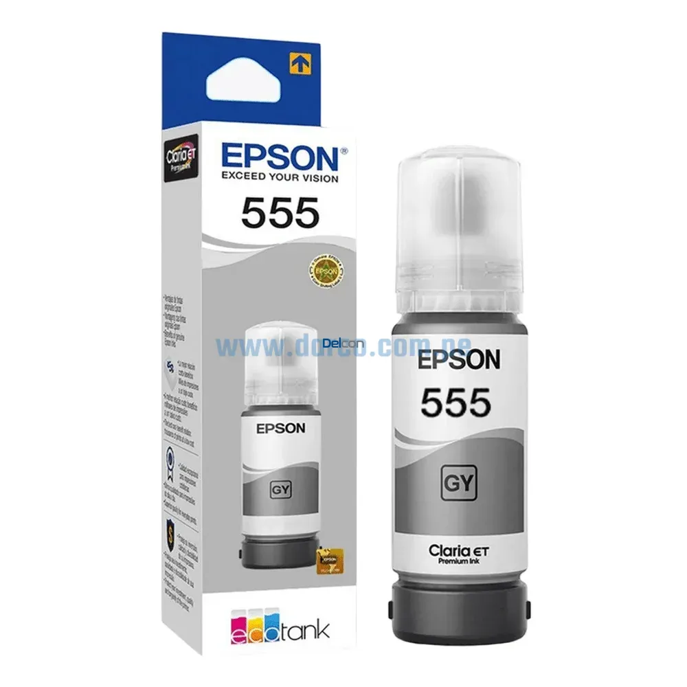 Tinta Epson T555520-AL (555) Gris L8160 / L8180, 70.00 ml.