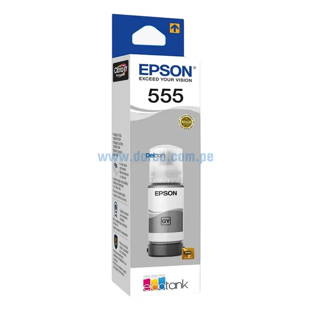 Tinta Epson T555520-AL (555) Gris L8160 / L8180, 70.00 ml. - Imagen 3