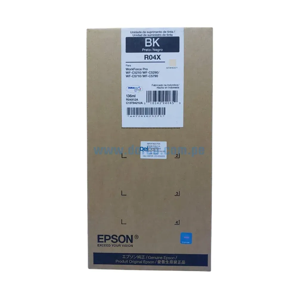 Tinta Epson T942120 R04X Negro Para WF C5210 / C5710 Original