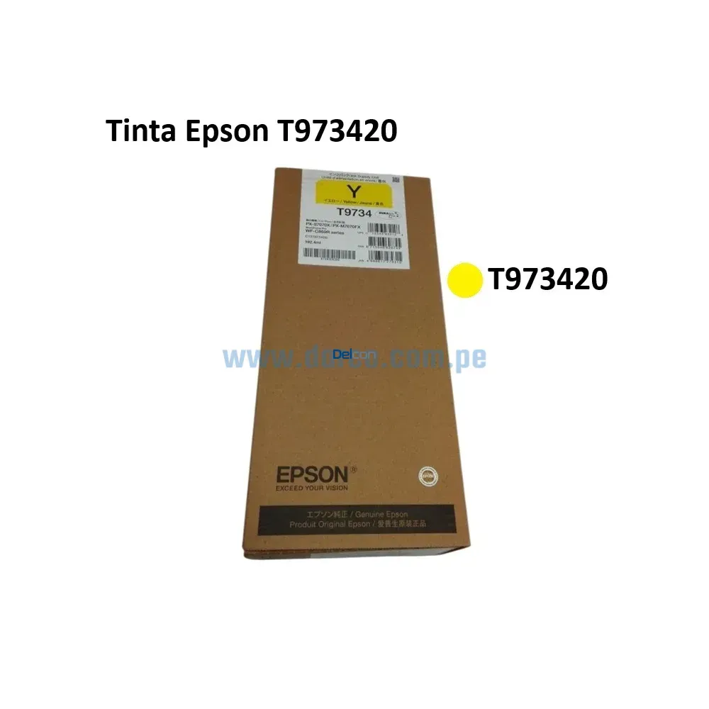 Tinta Epson T973420 (T9734) WorkForce Pro WF-C869R / PX-S7070X Yellow - Imagen 2