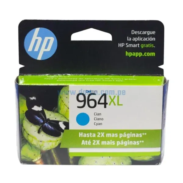Tinta Hp 3JA54AL (964XL) OfficeJet pro 9010, 9016, 9018, 9020 Cyan - Imagen 2