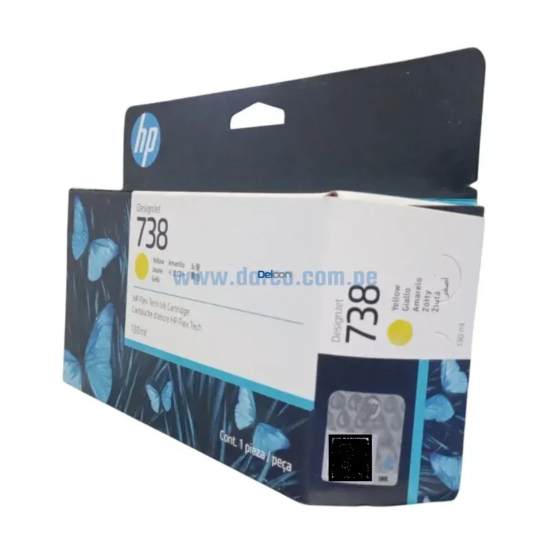 Tinta Hp 738 498N7A Yellow T850 / T950, 130ML Original - Imagen 2