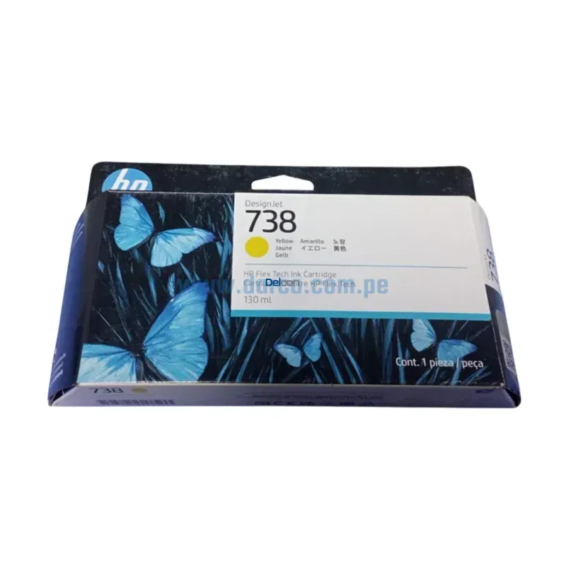 Tinta Hp 738 498N7A Yellow T850 / T950, 130ML Original - Imagen 3