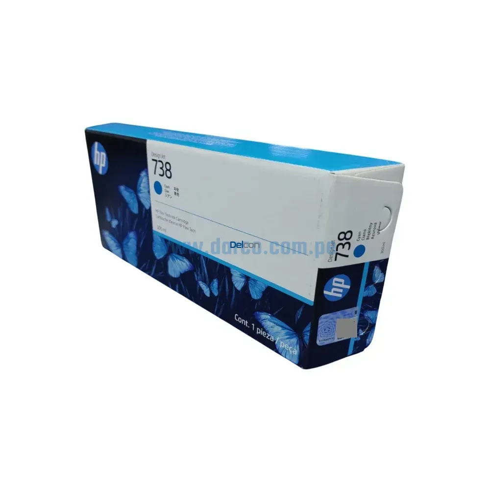 Tinta Hp 738 676M6A Cyan T850 / T950, 300ML Original - Imagen 3