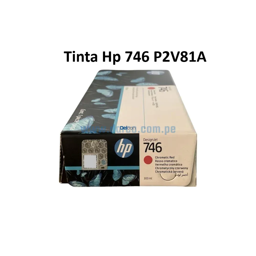 Tinta Hp 746 P2V81A DesignJet Z6 / Z9, 300ml Chromatic Red - Imagen 2