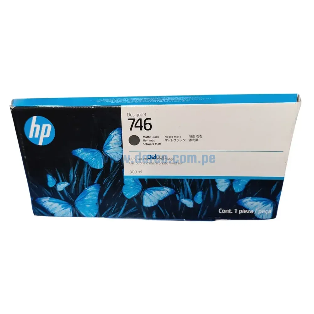 Tinta Hp 746 P2V83A DesignJet Z6 / Z9, 300ml Matte Black