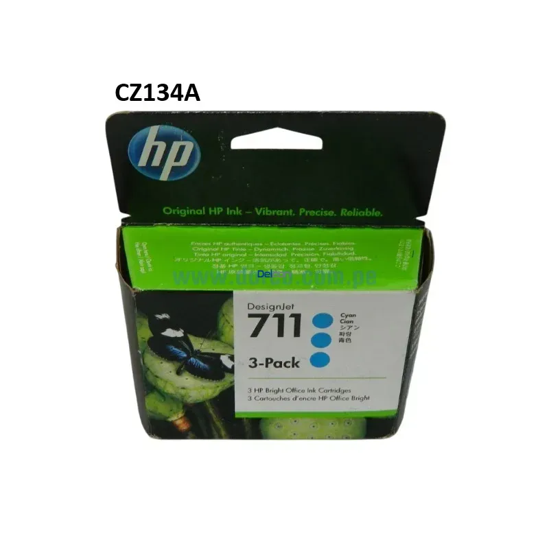 Tinta Hp CZ134A (711) Cyan 3 Pack DesignJet T120 / T520 29ml Original
