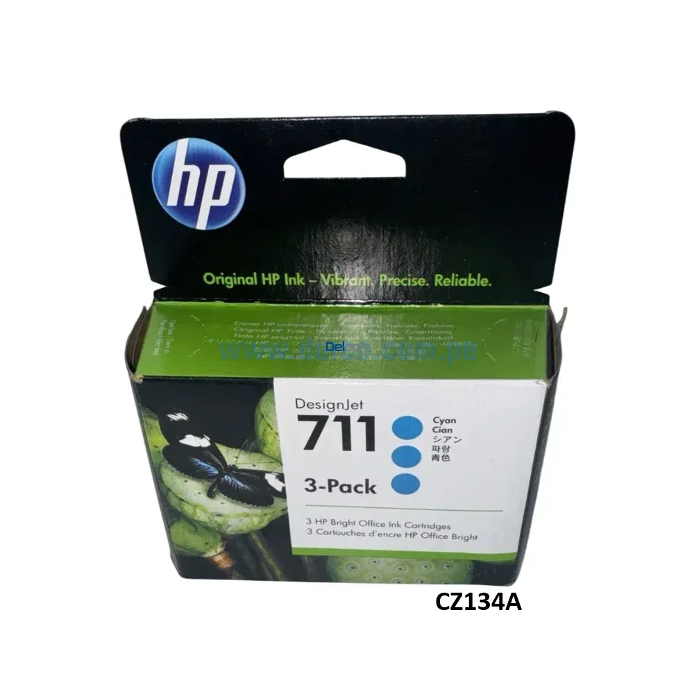 Tinta Hp CZ134A (711) Cyan 3 Pack DesignJet T120 / T520 29ml Original - Imagen 3
