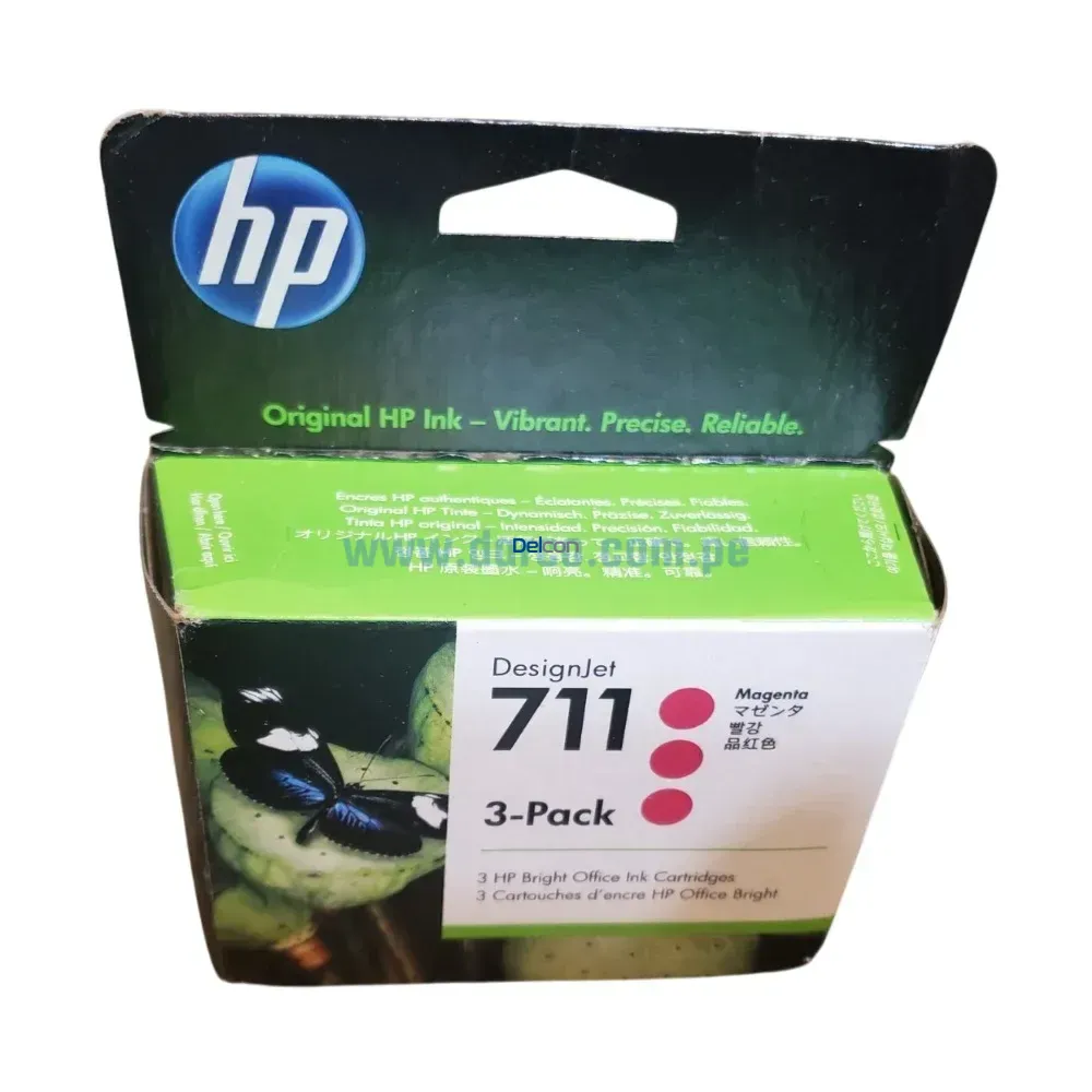 Tinta Hp CZ135A (711) Magenta 3 Pack DesignJet T120 / T520 29ml Original