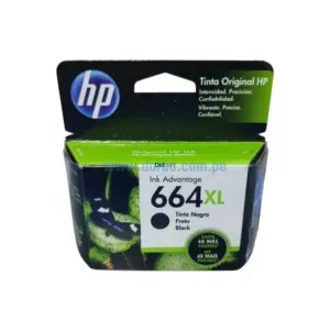 Tinta Hp F6V31AL (664XL) Deskjet Ink Advantage 1115, 2135, 3635, 3835, 4535, 4675 Negro