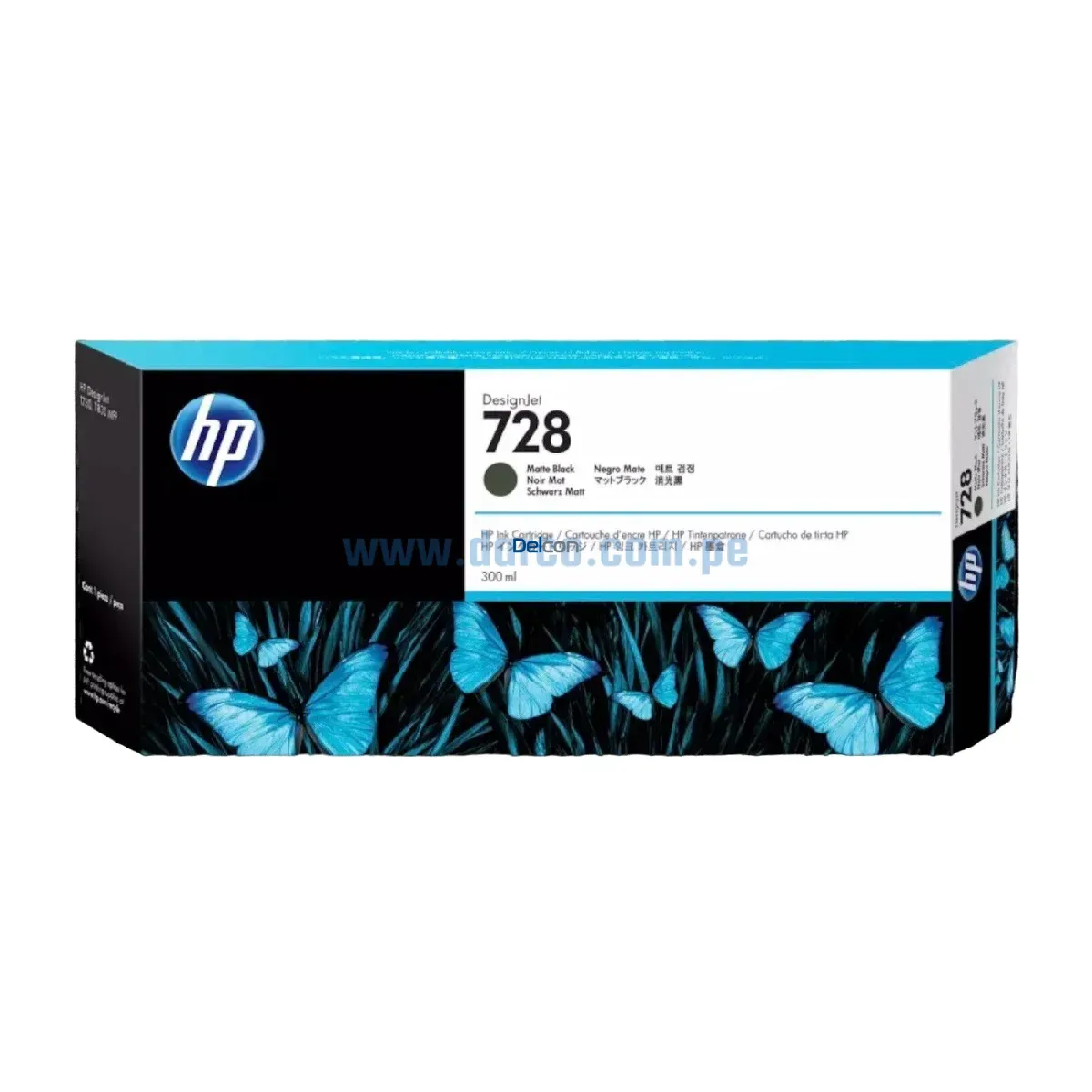 Tinta Hp F9J68A (728) 300ML DesignJet T830 / T730 Matte Black