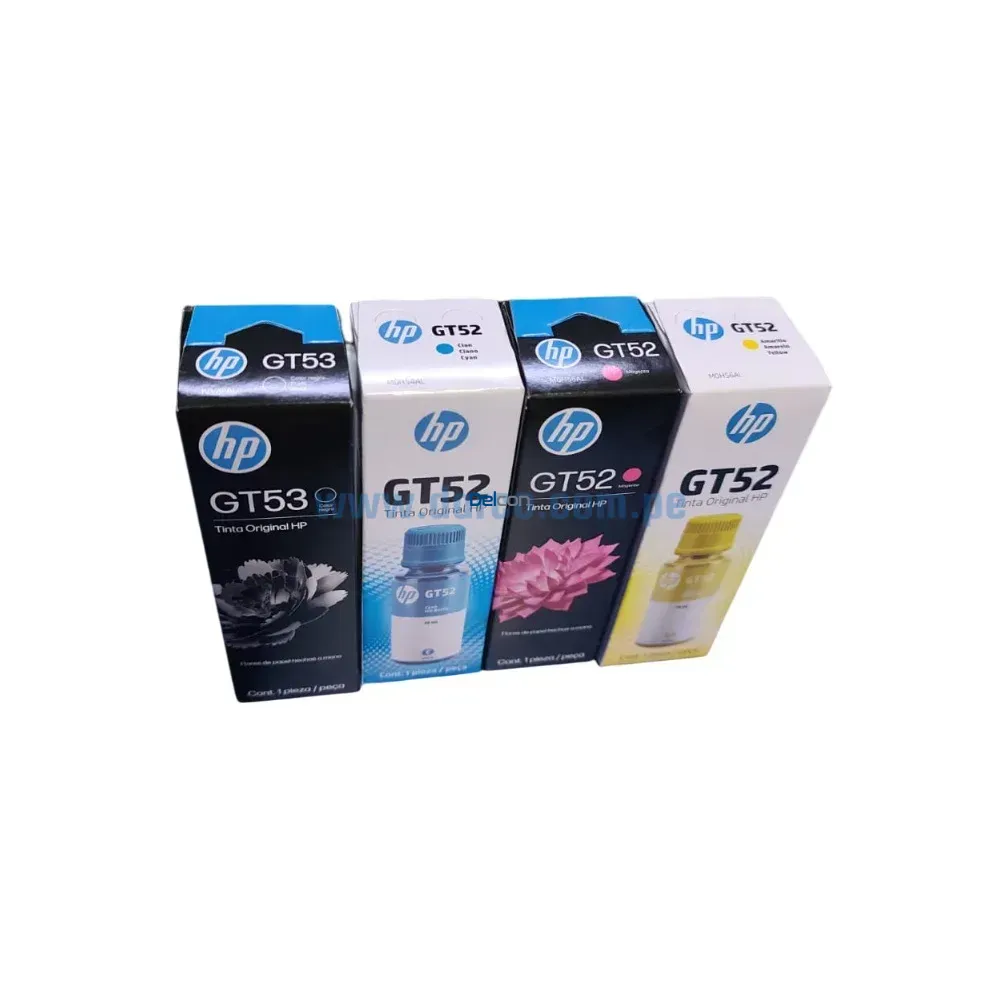 Tinta Hp GT53 GT52 Para 5810 / 5820 (Bk, C, M, Y) Original - Imagen 3