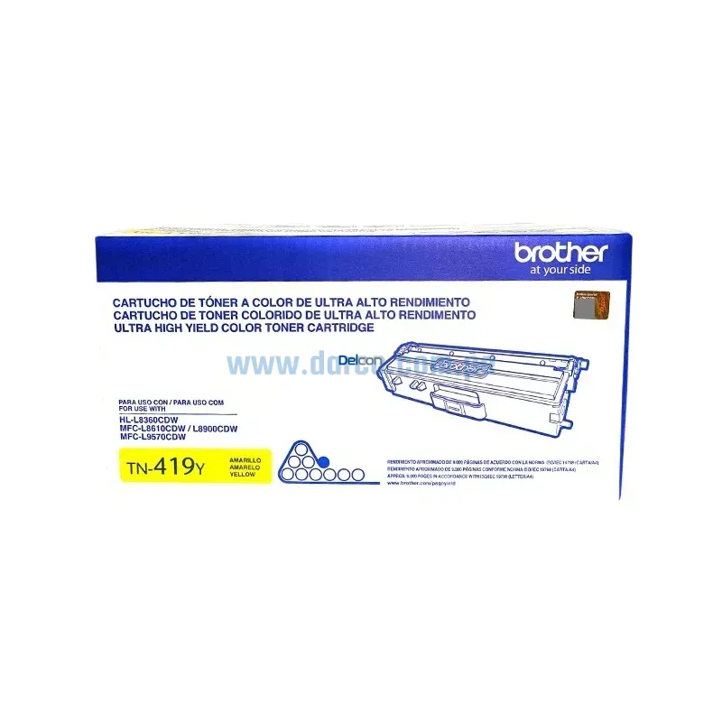 Toner Brother TN-419Y Yellow MFC-L8900CDW / HL-8360CDW - Imagen 3