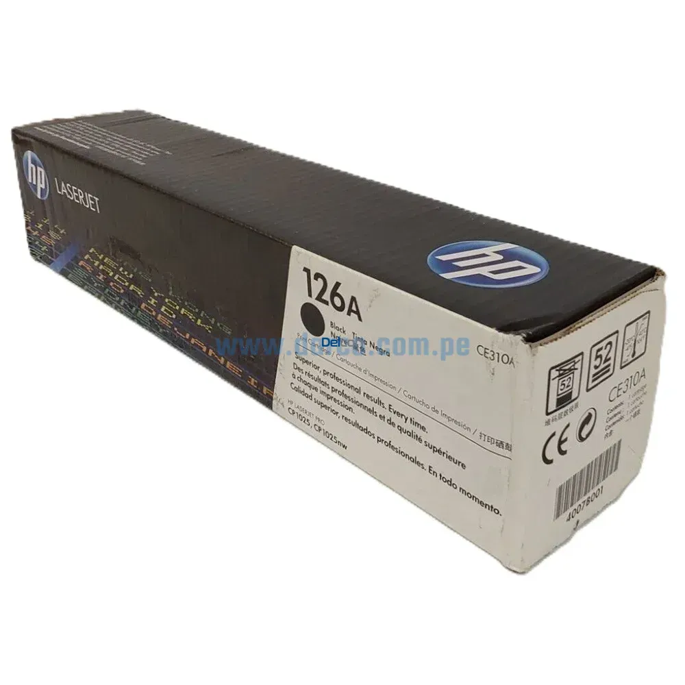 Toner Hp CE310A (126A) LaserJet MFP M175nw / M175a / M275 / Pro CP1025nw Negro - Imagen 2
