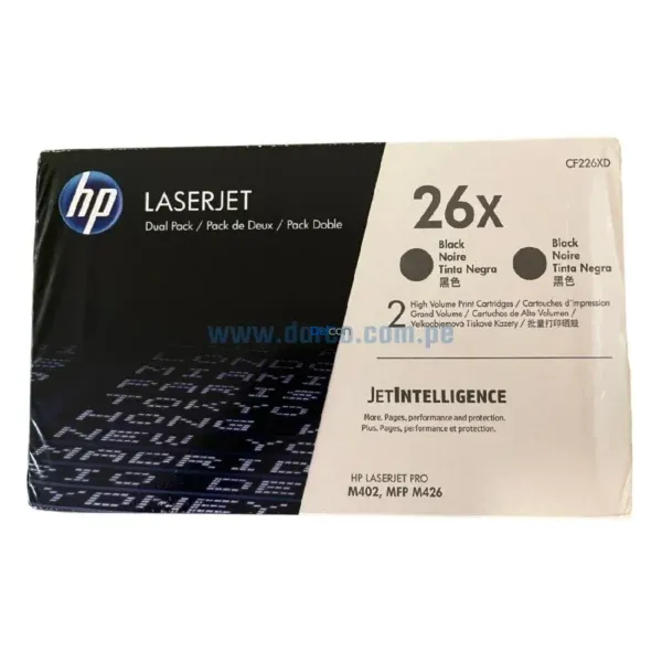Toner Hp CF226XD (26XD) Laserjet Pro M402 / MFP M426 Black - Imagen 2