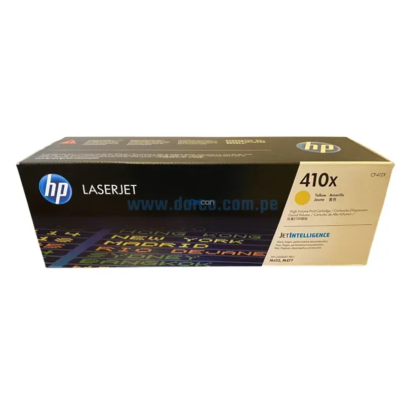 Toner Hp CF412X (410X) Yellow LaserJet MFP M477 / M452 5,000 Pg. - Imagen 3