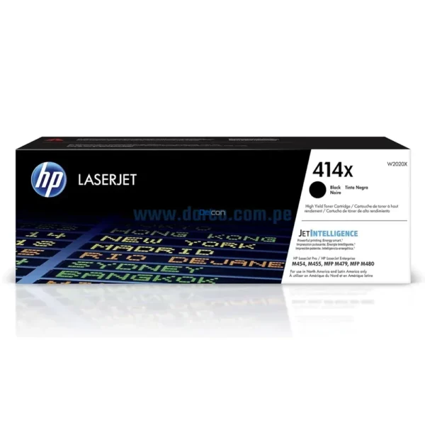 Toner Hp W2020X (414X) LaserJet Enterprise Pro M454 / MFP M479 Black 2.400 Páginas - Imagen 2