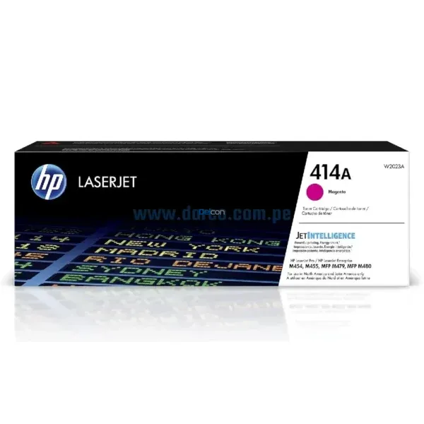 Toner Hp W2023A (414A) LaserJet Enterprise Pro M454 / MFP M479 Magenta 2,100 Páginas