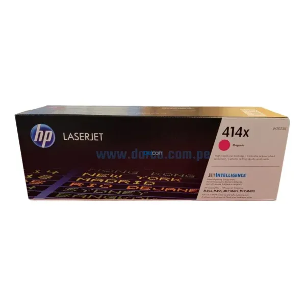 Toner Hp W2023X (414X) LaserJet Enterprise Pro M454 / MFP M479 Magenta 6.000 Páginas - Imagen 3