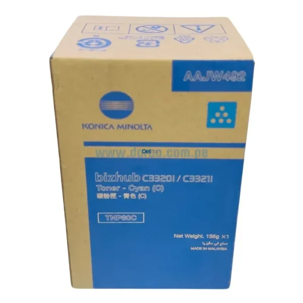 Toner Konica Minolta TNP80C AAJW492 Bizhub C3320i, C3321i Cyan