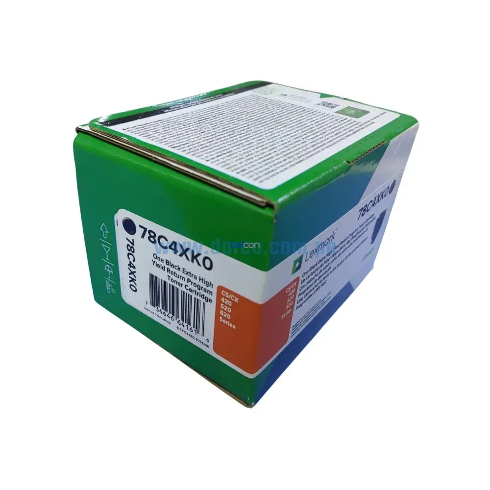 Toner Lexmark 78C4XK0 Negro, CX622, CX522, CS421, CS521, CX421, CS622
