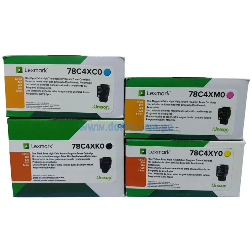 Toner Lexmark CX622, CX522, 78C4XK0, 78C4XC0, 78C4XY0, 78C4XM0 - Imagen 2
