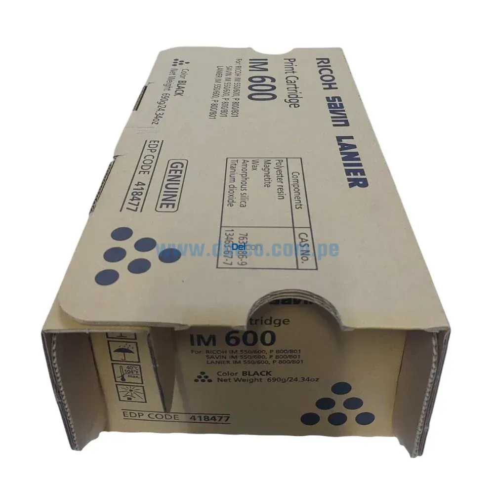 Toner Ricoh IM 550, IM 600, P800, P801 Negro - Imagen 2