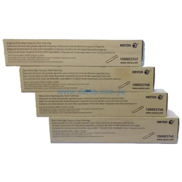 Toner xerox C7020 / C7025 / 7030 Black, Cyan, Magenta, Yellow - Imagen 2